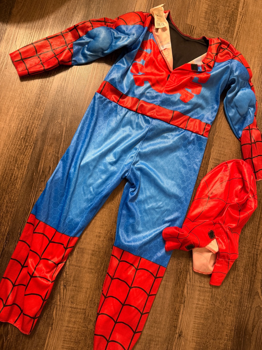 Red and Blue Spider Web Kids Costume - Classic Superhero Outfit - Picture 4 of 6
